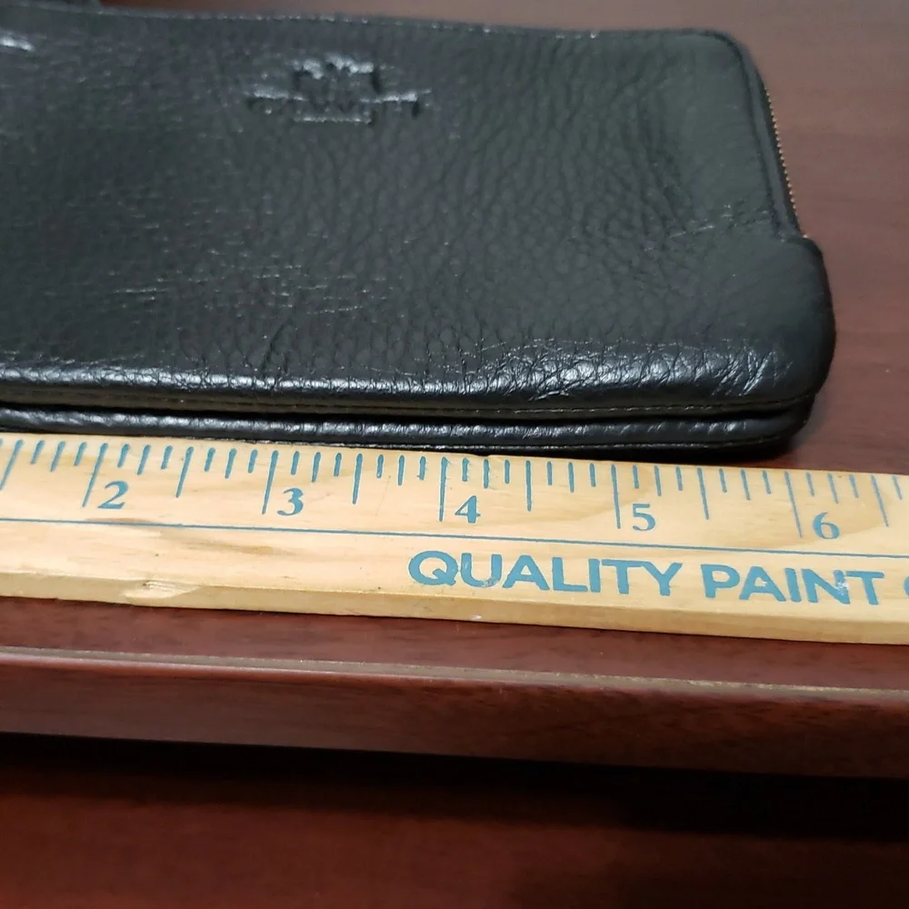 Coach Pebbled Leather Double Corner Zip Compartment‎ Wristlet NWT (TAN ONLY)